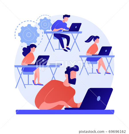 Computer Lab abstract concept vector illustration. Computer Lab abstract concept vector illustration. 69696162