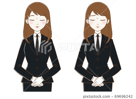 Female funeral staff, apology and apology 69696242