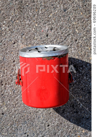 Red Ashtray, Used cigarettes 69696289