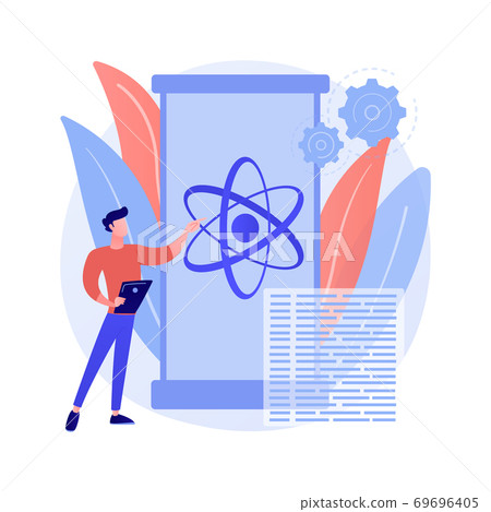 Quantum computing abstract concept vector illustration. Quantum computing abstract concept vector illustration. 69696405
