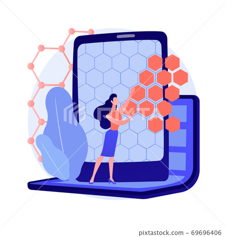 Graphene technologies abstract concept vector illustration. 69696406