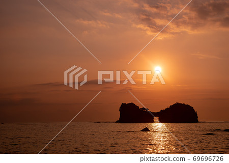 和歌山縣白濱町圓月島的夜景 和歌山縣白濱町圓月島的夜景 69696726