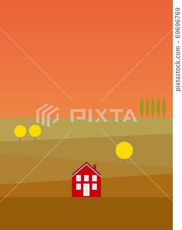 Autumn scenery sunset Autumn scenery sunset 69696769