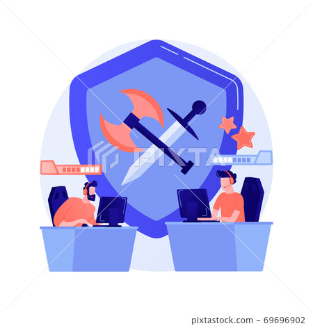 MMORPG abstract concept vector illustration. MMORPG abstract concept vector illustration. 69696902