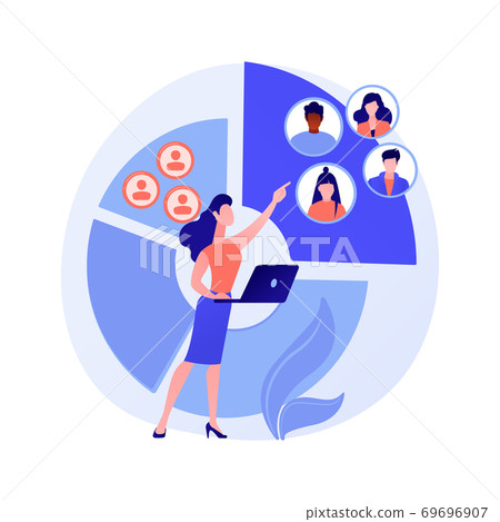 Audience segmentation abstract concept vector illustration. 69696907