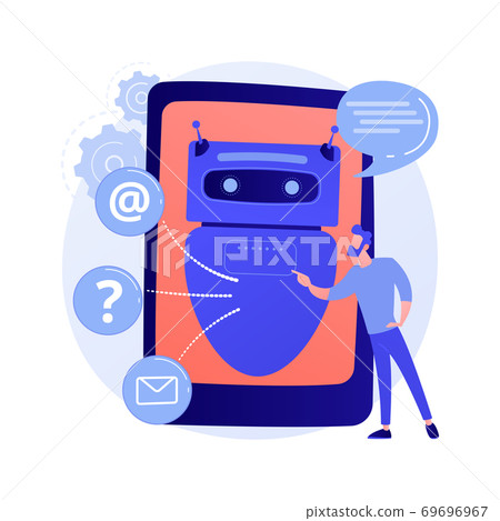 Chatbot Artificial Intelligence abstract concept vector illustration. 69696967
