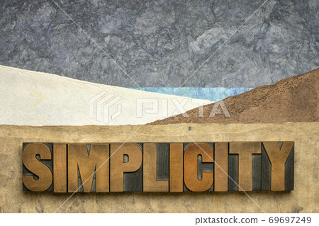 simplicity word in wood type 69697249