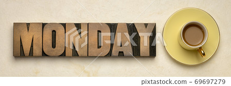 Monday word typography Monday word typography 69697279
