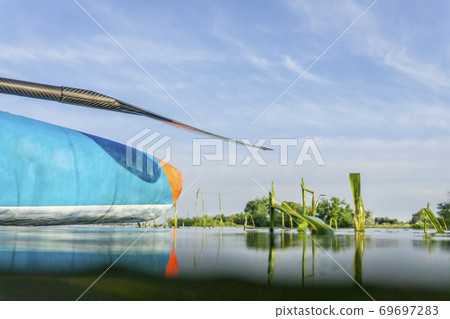 low angle view of stand up paddleboard 69697283