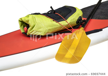 Deck of expedition stand up paddleboard Deck of expedition stand up paddleboard 69697444