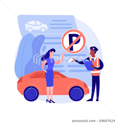Parking fines abstract concept vector illustration. Parking fines abstract concept vector illustration. 69697624