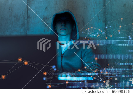 黑客 冠鴉 男人 69698396