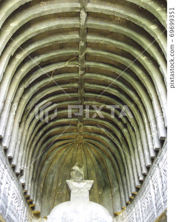 India Ajanta Caves ceiling India Ajanta Caves ceiling 69699351