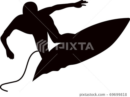 Surfing athlete silhouette 69699818