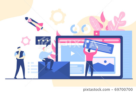 People Build Website Design Web Page Project Development Illustration People Build Website Design Web Page Project Development Illustration 69700700