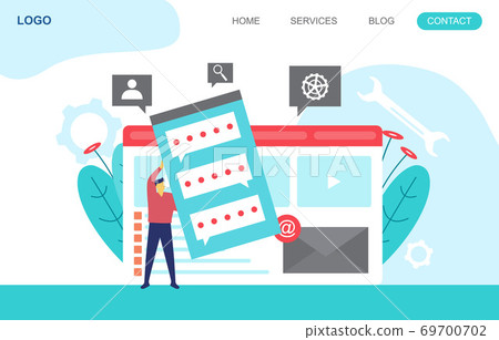 People Build Website Design Web Page Project Development Illustration People Build Website Design Web Page Project Development Illustration 69700702
