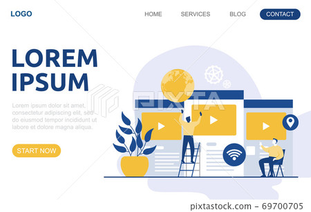 People Build Website Design Web Page Project Development Illustration People Build Website Design Web Page Project Development Illustration 69700705