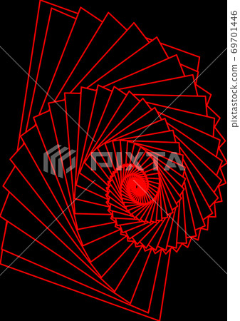 Template for text vector red spiral on a black background. 69701446