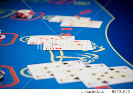 Playing cards game in casino, gambling ad Playing cards game in casino, gambling ad 69701690