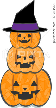 Jack-o-lanterns in three layers Jack-o-lanterns in three layers 69703568