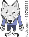 Werewolf with a glaring glance 69703588