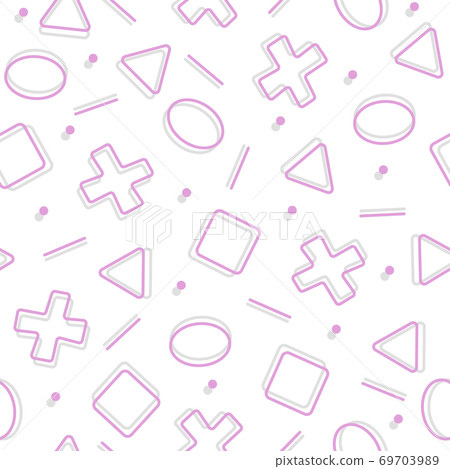 pattern circles square triangle circle in purple colors 69703989