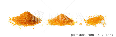 Aromatic Colorful Spa Bath Salts on White Background 69704875