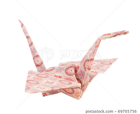 Shadoof origami of pink paper. Shadoof origami of pink paper. 69705756