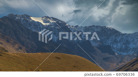 Caucasus mountains in autumn. 69706336