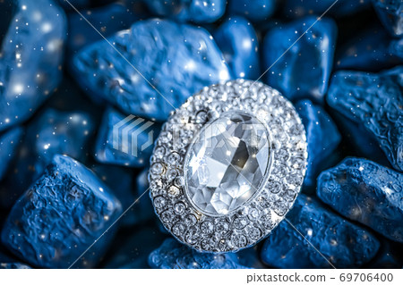 Luxury diamond earrings closeup, jewelry and fashion brand 69706400