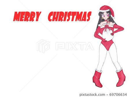 Christmas template (Santa Girl) 69706634