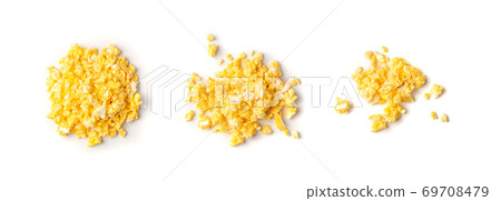 Scrambled Eggs, Omelet, Omelette, Omlet Isolated on White Scrambled Eggs, Omelet, Omelette, Omlet Isolated on White 69708479