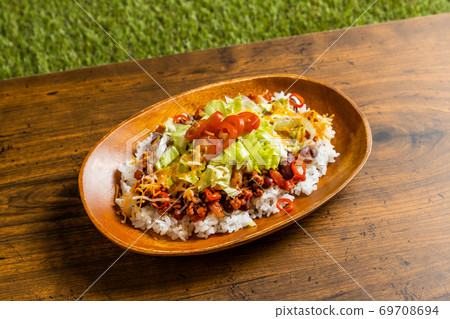 Taco rice Japanese food, Okinawa style taco rice 69708694