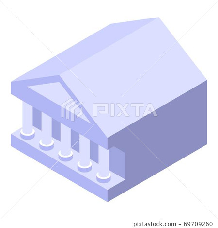 Bank building icon, isometric style Bank building icon, isometric style 69709260