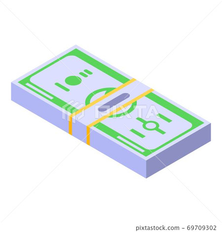 Money pack icon, isometric style 69709302