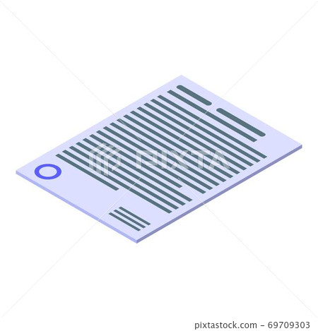 Travel papers icon, isometric style Travel papers icon, isometric style 69709303
