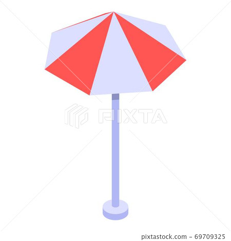 Beach umbrella icon, isometric style 69709325