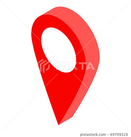 Gps pin map icon, isometric style 69709328