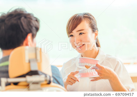 Dental hygienists and patients Dental hygienists and patients 69709457