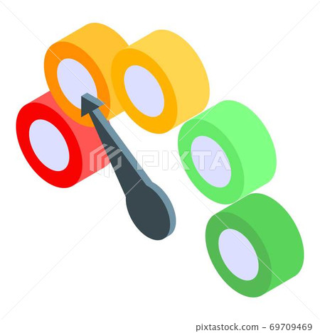 Fair credit score icon, isometric style Fair credit score icon, isometric style 69709469