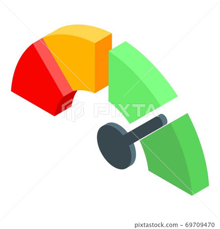Better credit score icon, isometric style Better credit score icon, isometric style 69709470
