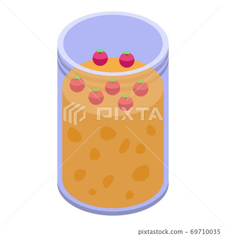 Muesli drink icon, isometric style 69710035