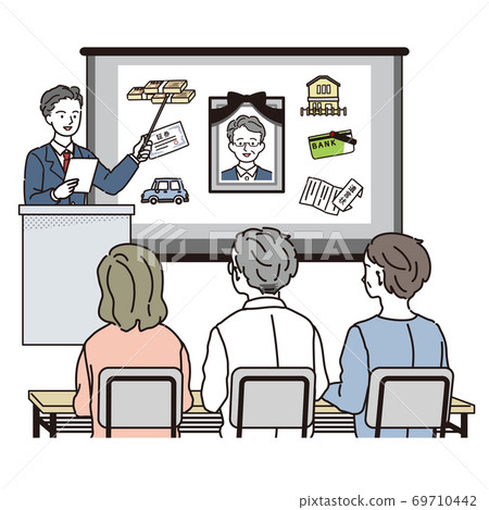 Seniors attending inheritance seminars 69710442