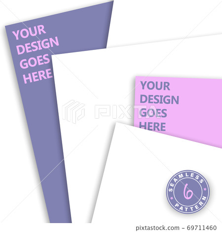 Artwork Set Mockup. Abstract Background. Paper Set 69711460