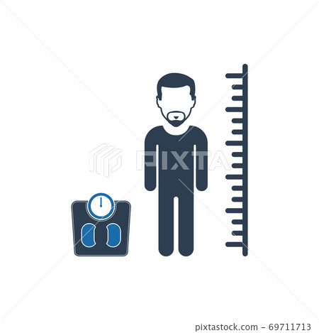 Body Mass Index Icon. Flat style vector EPS. Body Mass Index Icon. Flat style vector EPS. 69711713