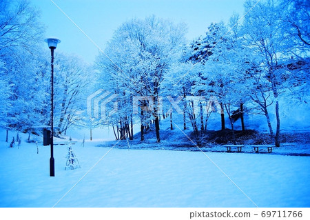 北海道北廣島市雪景/樹木冰公園 69711766