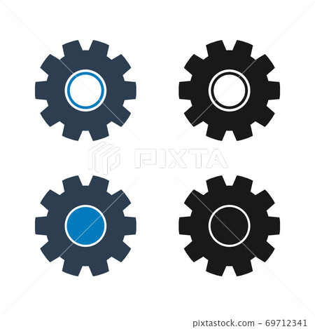 Settings, Gear Icon Set. Flat style vector EPS. Settings, Gear Icon Set. Flat style vector EPS. 69712341