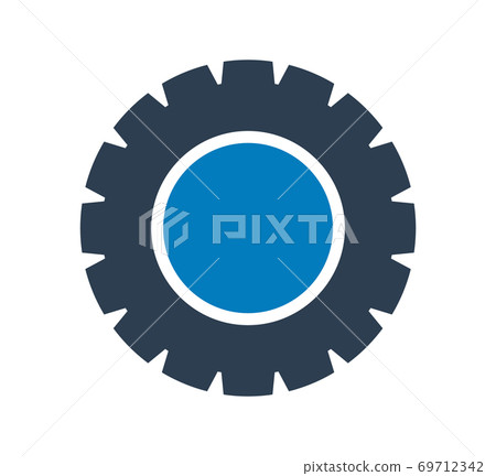 Settings Icon with Gear Symbol. Flat style vector EPS. Settings Icon with Gear Symbol. Flat style vector EPS. 69712342