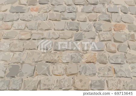 Grey Old Stone Pavement Texture Background Top View 69713645