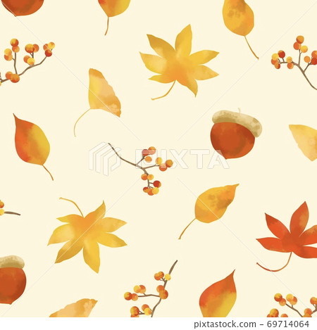 Autumn leaves illustration with a gentle touch Autumn leaves illustration with a gentle touch 69714064
